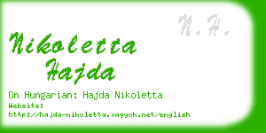 nikoletta hajda business card